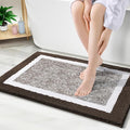 OLANLY Bathroom Rugs 36x24, Extra Soft and Absorbent Microfiber Bath Mat, Non-Slip, Machine Washable, Quick Dry Shaggy Bath Carpet, Suitable for Bathroom Floor, Tub, Shower (Large, Brown)