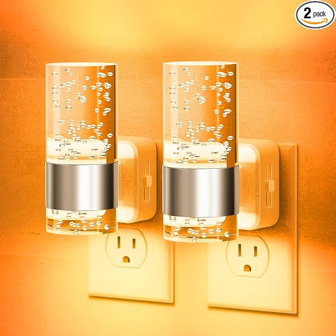 JandCase Night Light, Automatic Night Lights Plug into Wall, 2 Pack Dimmable