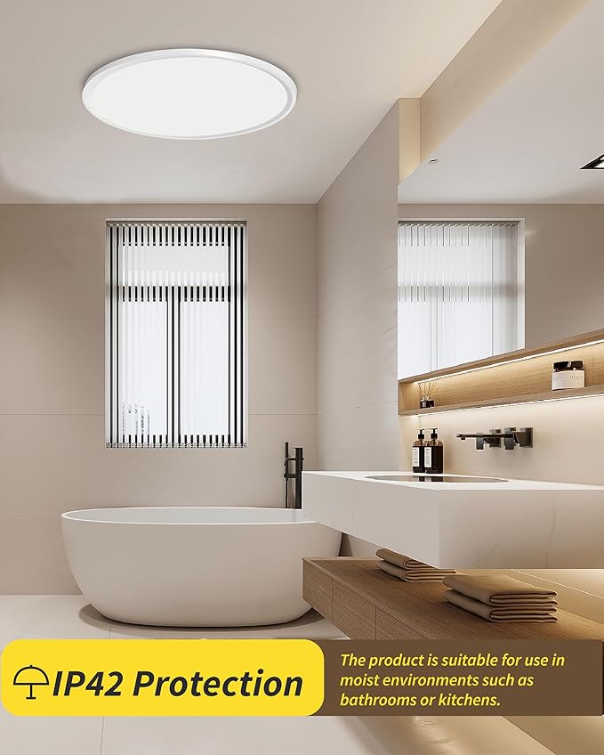 4Pack 12 Inch Remote Control Dimmable LED Flush Mount Ceiling Light Panel