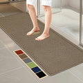 Bcoimo 70"×24" Absorbent Bath Mat, Non-Slip with Backing Chenille Bath Rug and Machine Washable Bathroom Mat Quick-Dry Design. Ideal for Bathroom and Tub Areas