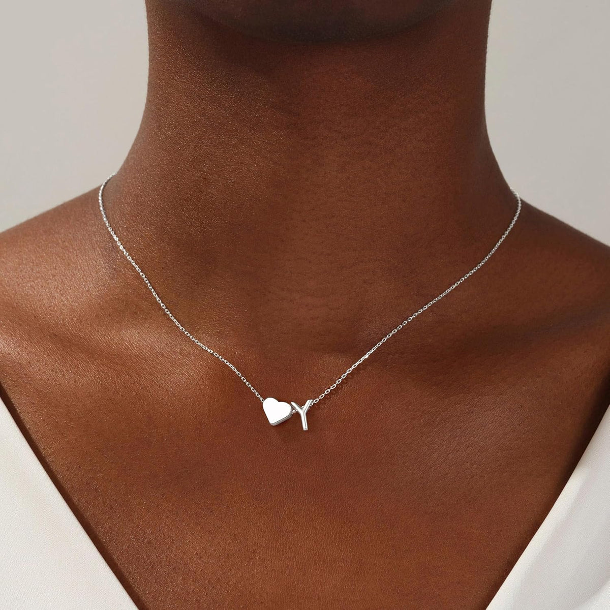 Turandoss Christmas Gifts for Grandkids - Dainty 18K Gold Plated Tiny Heart Initial A-Z Letter Pendant Necklace Stocking Stuffers for Teen Girls Jewelry