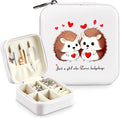 Hedgehog Jewelry Box, Gifts For Kids Teens Girls, Hedgehog Lovers Stuff Items Accessories Things Merchandise Decor Merch, Travel Ring Earrings Necklace Organizer Holder!