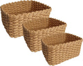 Wicker Storage Baskets For Organizing (Extra Small, Small and Medium), Brown