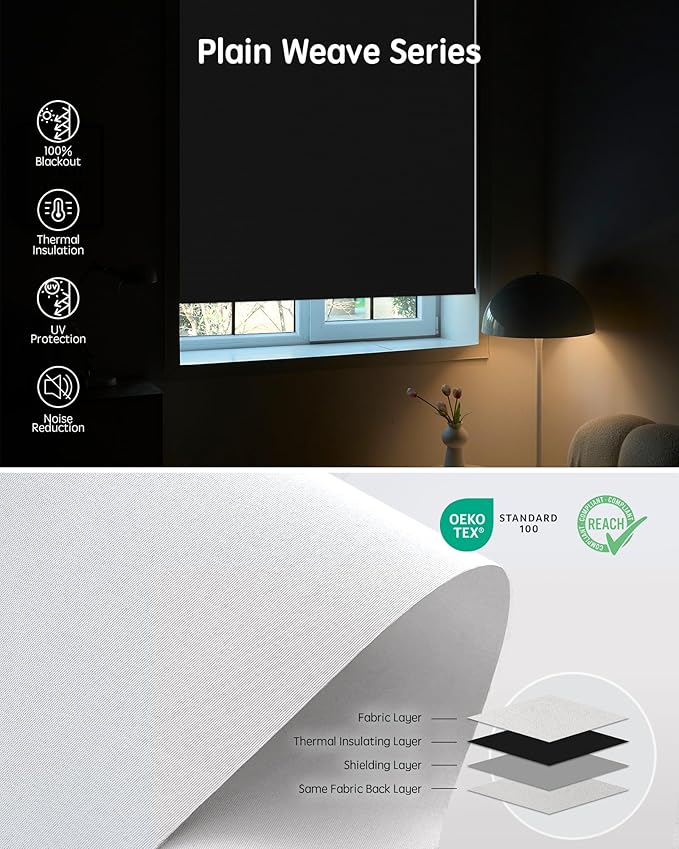 Yoolax Motorized Blinds with Remote, Smart Blinds