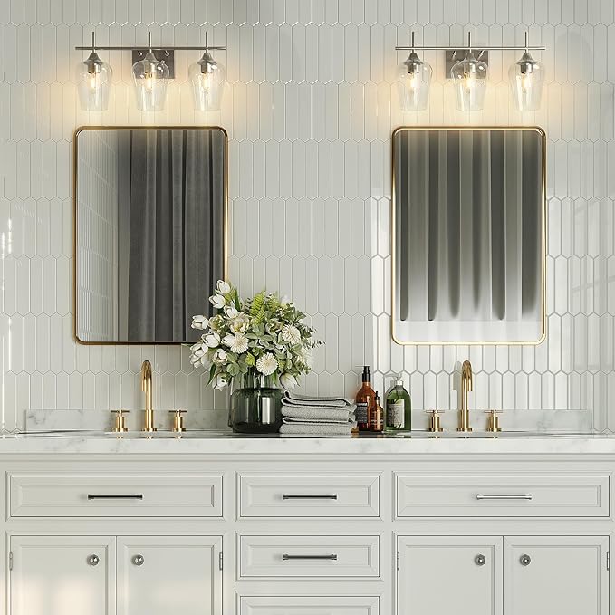 VONLUCE Bathroom Vanity Light, 3 Light Bathroom Light Fixture Over Mirror