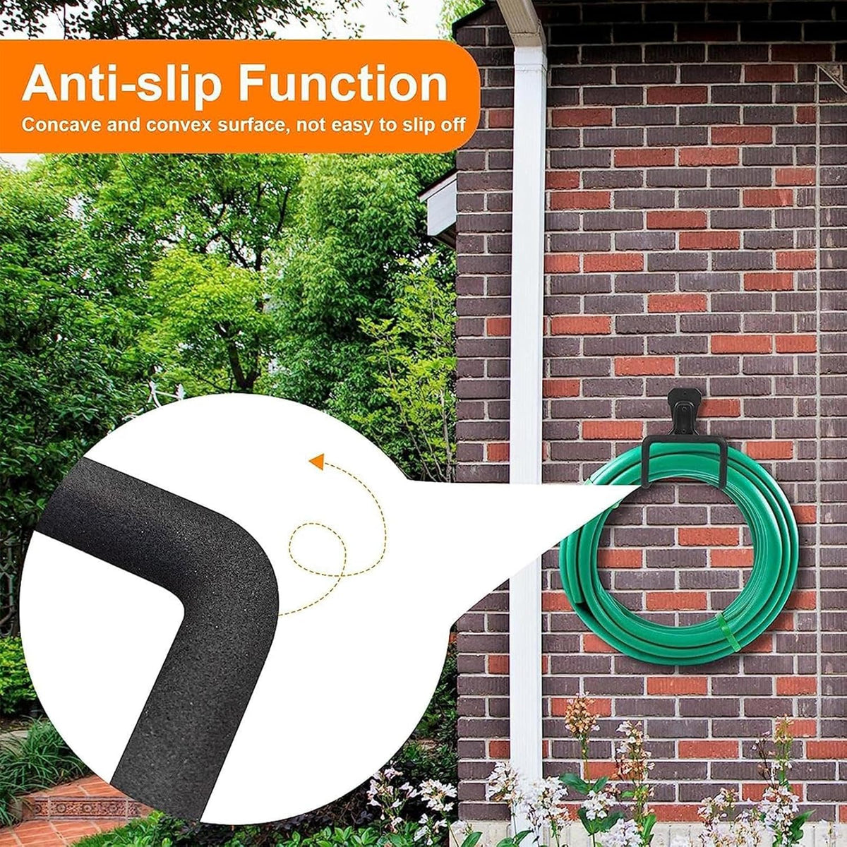 Garden Hose Holder - Heavy Duty Wall Mount Water Tube Hanger, Metal Pipe Hanger Reel, Durablee Rack | Hose Hook Organizer for Garden Expandable Water Extension Outdoor Yard Watering Storage