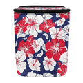 Hibiscus Flower Car Garbage Bag with Lid Auto Dustbin Organizer Container for Floor Seat Back Hanging Vehicle Trash Can Accessories Interior Auto Decor