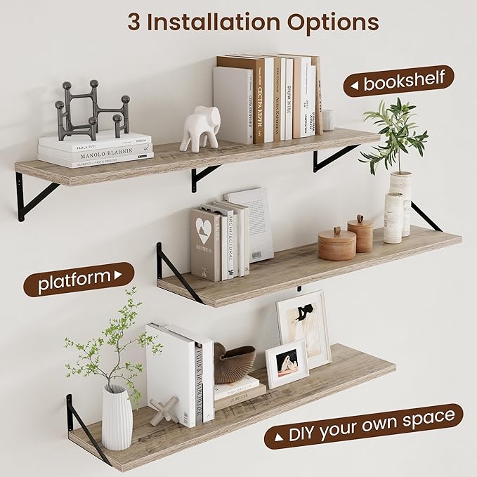 Axeman 12 Inch Deep Floating Shelves
