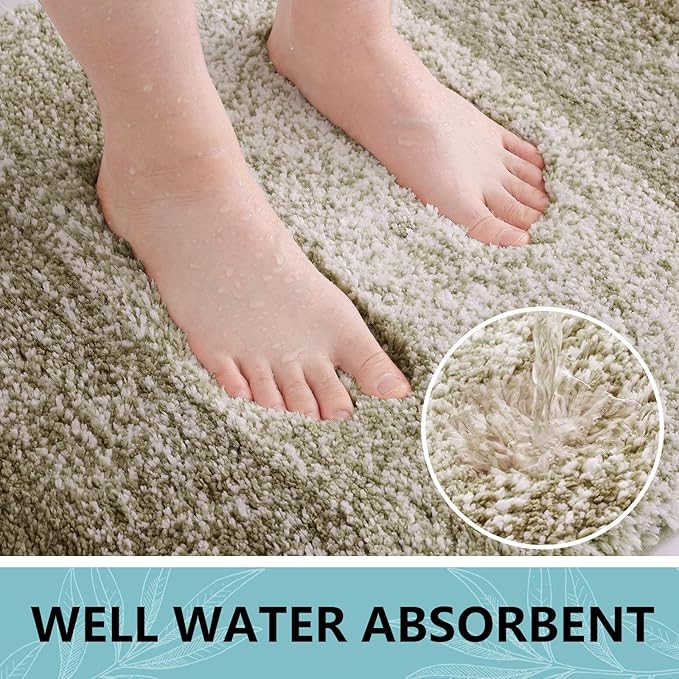 Arotive Microfiber Bathroom Rugs, Shaggy Soft and Absorbent Bath Rug, Non-Slip, Thick Plush Machine Washable Dry Bath Mats for Bathroom, Tub and Shower, 70x24, Coffee, Rectangular
