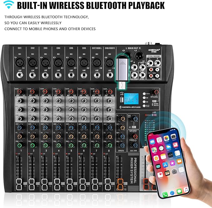 12 Channel Professional Audio Mixer