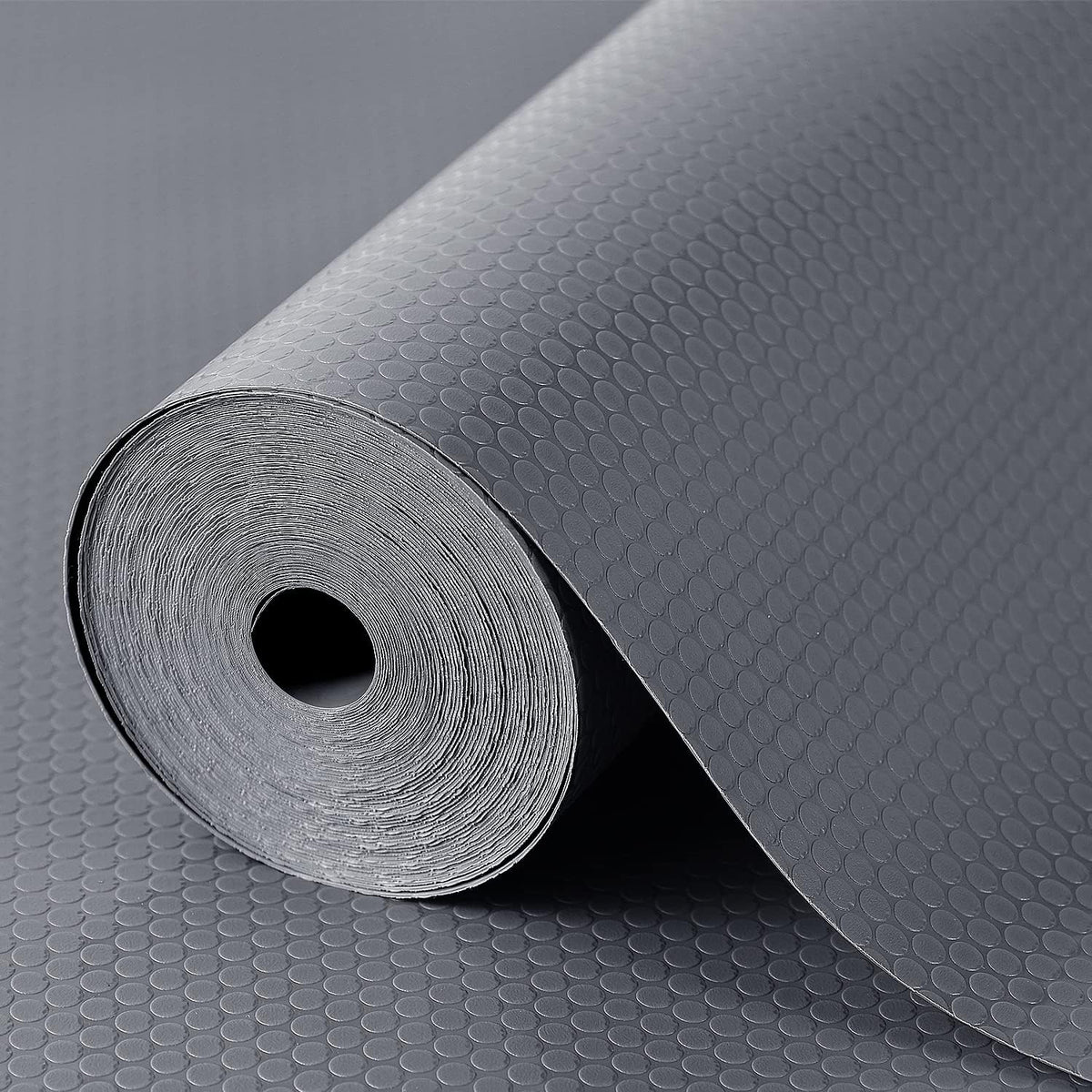 Shelf Liners for Kitchen Cabinets Non Adhesive，Drawer Liner Non-Slip，Waterproof Refrigerator Liners for Shelves Fridge Mats, Pantry Cabinet Protectors Cupboard Liner- Gray 11.8 x 236.2 Inches