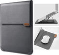 Nillkin Laptop Sleeve 15.6 inch, MacBook Sleeve with Adjustable Stand & Mouse Pad, 2 Stand Modes, 15 inch Laptop Case, Slim MacBook Accessories for Samsung/Surface/Chromebook/HP 13-15.6 inch, Gray