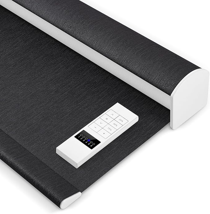 Zshine Motorized Blackout Window Blinds Customize Width Remote Control Wireless