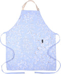Premium Adjustable Cooking Aprons for Women with Pockets| Poly-Cotton Waterproof Kitchen Apron| Cute Floral Design, Long Ties