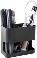 MyGift Hair Tools Organizer with 2 Slots, Black Metal Curling Iron Holder, Wall Mounted Salon Hair Accessories Organizer, Blow Dryer, Straightener and Hair Brush Holder, Hot Tools Organizer