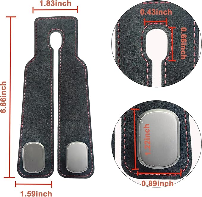 Leather Car Hooks, Car Back Seat Hooks, Car Headrest Hooks Universal for Bag Hooks, Ideal for Back Seat Storage﻿ (4pack-gray)