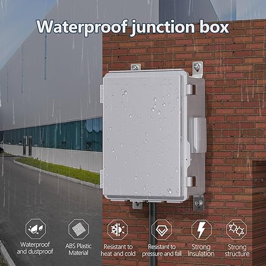 Electrical Junction Box, Ventilated Design, Cable Grommets, Indoor/Outdoor Use