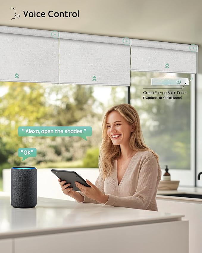 Yoolax Motorized Blinds with Remote, Smart Blinds