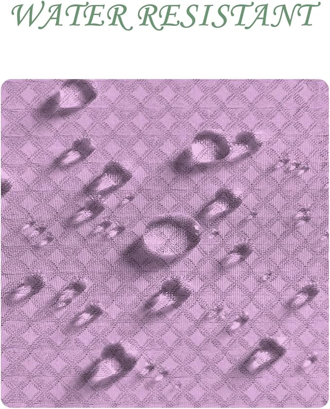 ggaimwf 60x72 Inch Solid Color Shower Curtain for Bathroom Waffle Bath Water Resistant Fabric Curtains Lilac Pink Modern Thick Shower Stall Curtain with Metal Hooks