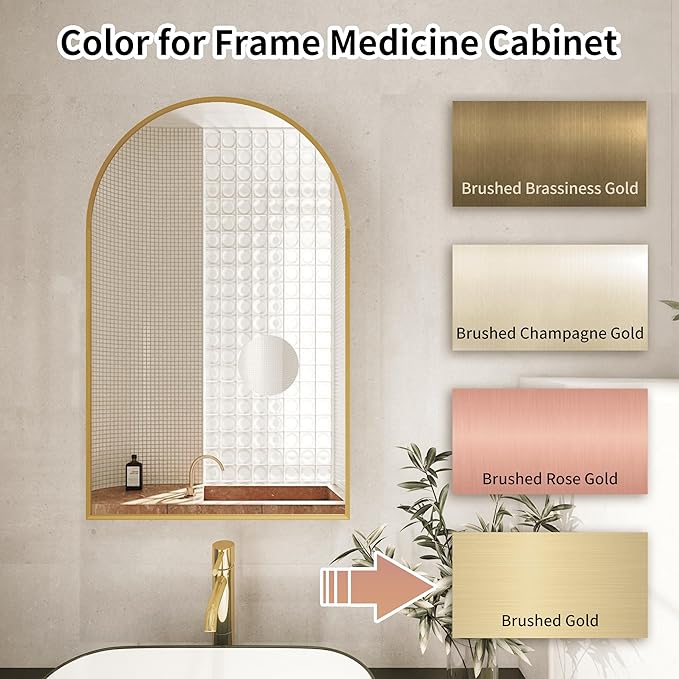 Gold Arched Medicine Cabinet