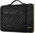 Lacdo 360° Protective Laptop Sleeve Case for 13 inch New MacBook Air M4 A3240 2025, M3 A3113, M2 A2681, M1 A2337 A2179 A1932 2024-2018 | 13 inch MacBook Pro M2/M1 A2338 A2251 A2289 Bag, Elegant Black