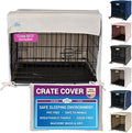 Pet Dreams Dog Crate Cover - Breathable Fabric Kennel Topper for Double-Door Crates, Fits iCrate Dog Cages 18, 24, 30, 36, 42, 48 Inches (Ivory, Medium, 30")
