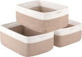 Storage Baskets for Organizing 3 Pack, Woven Baskets for Shelves, Closet Organizer Bins Empty Gift Basket Toy Storage for Toys, Books, Towels, Clothes, 15"x11.42"x6.7", Yellow