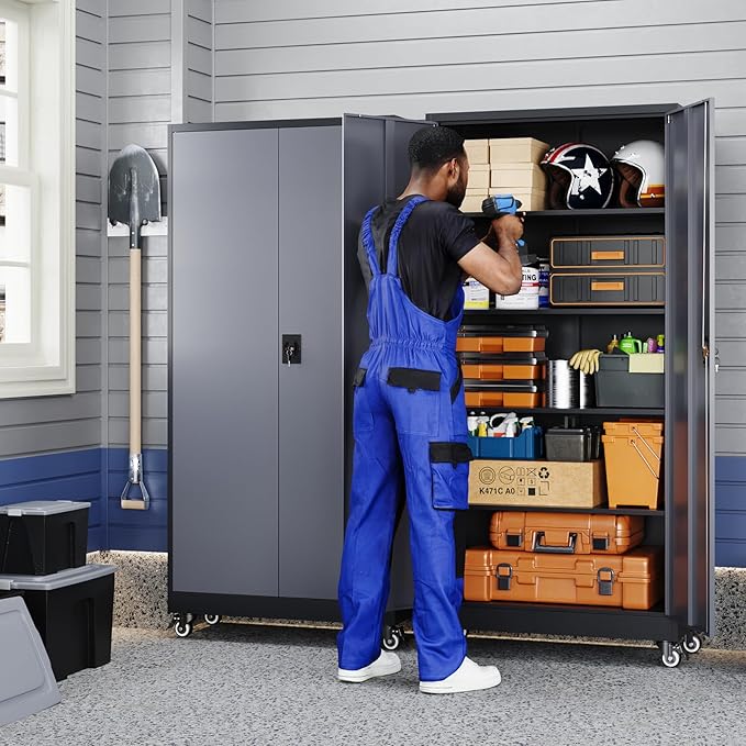 Yizosh Metal Garage Storage Cabinet