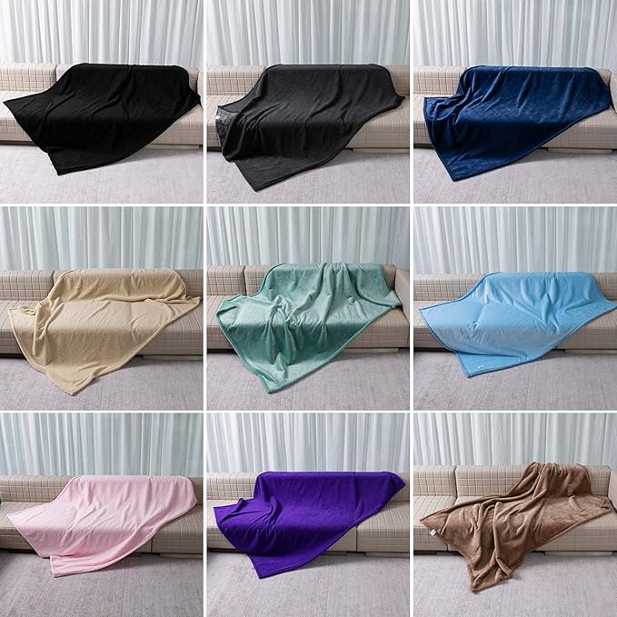 Maidewow Waterproof Dog Blanket Reversible Pet Bed Cover Puppy Fluffy Cream Blankets Leakproof Sofa Couch Cover Cat Pet Blanket for Warm Washable-L