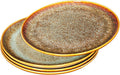 Ceramic Dinner Plates Dish Set,Set of 4,for Lunch snacks -Microwave Oven & Dishwasher Safe,Scratch Resistant,Dinnerware Kitchen Porcelain Serving Dishes 10 Inch Round