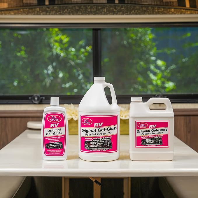 TR Industries Gel-Gloss RV GG-128 Polish and Protector 128 oz, WHITE PINK