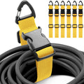 6 Pack 17 Inch Adjustable Extension Cord Holder Organizer with Triangle Clips for Garage Organization and Storage Heavy Duty Extension Cord Hanger for Men Workshop (Yellow)