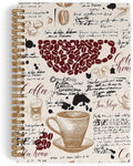 Coffee Spiral Notebook, Coffee Lover Gifts, Coffee Bean Notebook, Coffee Themed Journal Notebooks for School Work, Coffee House Office Supplies Gifts for Coffee Drinkers Women Men, 5.5x8.3Inch