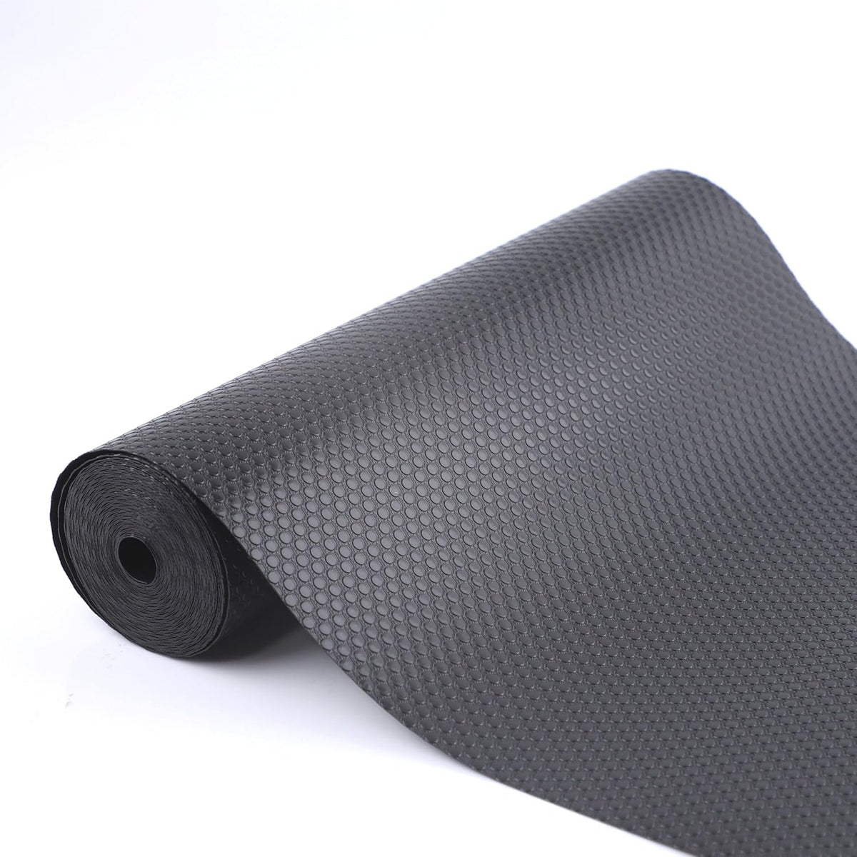 Cabinet Shelf Liner 11 Inch Wide X 20 Ft Non-Slip Kitchen Drawer Liners Waterproof & Oil-Proof Drawer Liners for Cupboard Pantry Non Adhesive Refrigerator Shelf Liner Strong Grip Cabinet Mat (Black)
