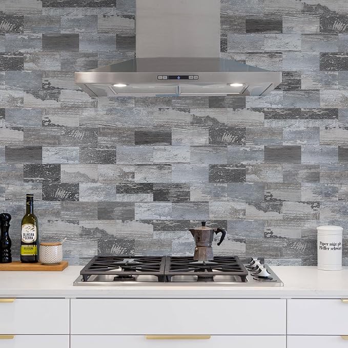 Vamos Tile 100-Piece Peel and Stick Backsplash Seamless Tile, Stick on