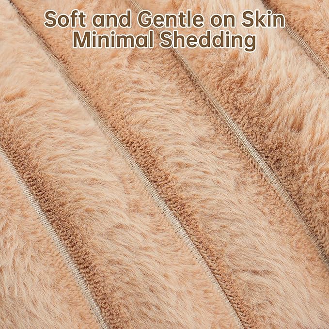 Vhen When Donut Dog and Cat Bed, Luxurious Comfortable Faux Rabbit Fur Pet Beds, Round Anti-Anxiety Calming Puppy Kitten Bed with Anti-Slip Bottom for Small Medium Dogs & Cats(23", Brown)