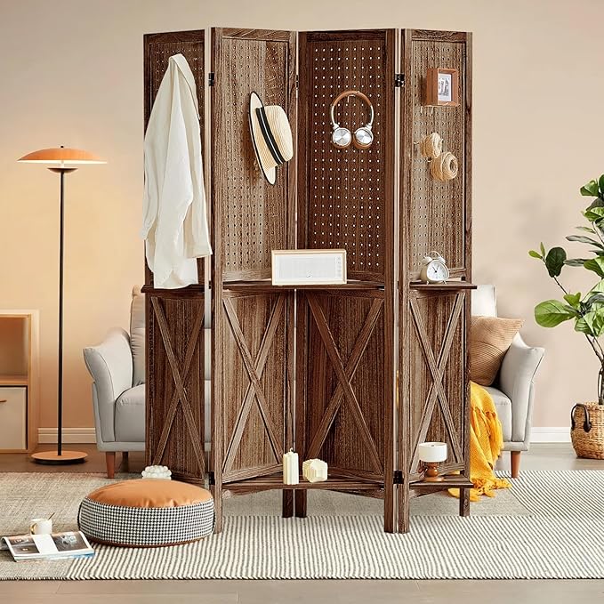 Aleesing 4 Panel Pegboard Display