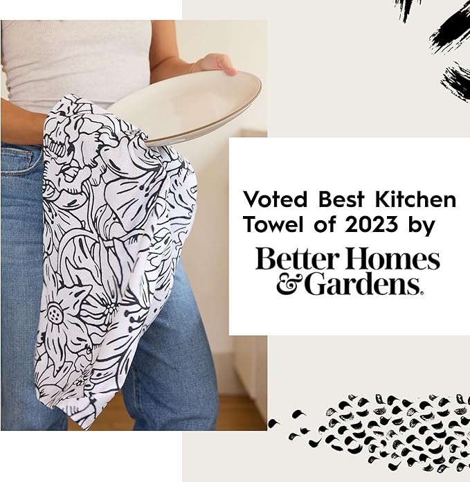 GEOMETRY Kitchen Tea Towel - Quick Dry Microfiber Cloth Dish Towels for Kitchen Drying - Premium Quick Dry Towel (USA Party, 1-Pack)