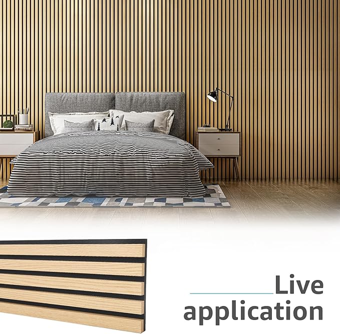 Art3d 4pcs-107 x 8in Slat Acoustic Panel
