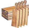 Patelai 12 Packs Wooden Cutting Board Set with Handles Large Kitchen Serving Plain Chopping Board Bulk Gifts for Mom for Vegetables Meat Pizza Cheese Fruit Bread(Acacia Wood,17 x 6 Inch)