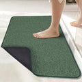Bath Mat,Ultra Thin Bathroom Rugs,Rubber Bath Mats for Bathroom,No Slip Bath Rugs,Quick Dry,Machine Washable,Low Pile,Absorbent,Shower Outside,Sink,Home Decor Accessories.Green,1'5"x2'3"(17x27inch)