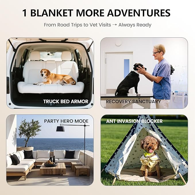 gogobunny 100% Double Sided Waterproof Dog Blanket Soft Pet Bed Cover Reversible Protect Furniture Couch Sofa Car for Puppy Cat (Dark Charcoal/Light Charcoal, 82x120 Inch (Pack of 1))