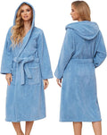 PJGGZ Hooded Bathrobes for Women, Soft Long Towel Robes for Women - Quick Dry yet Warm