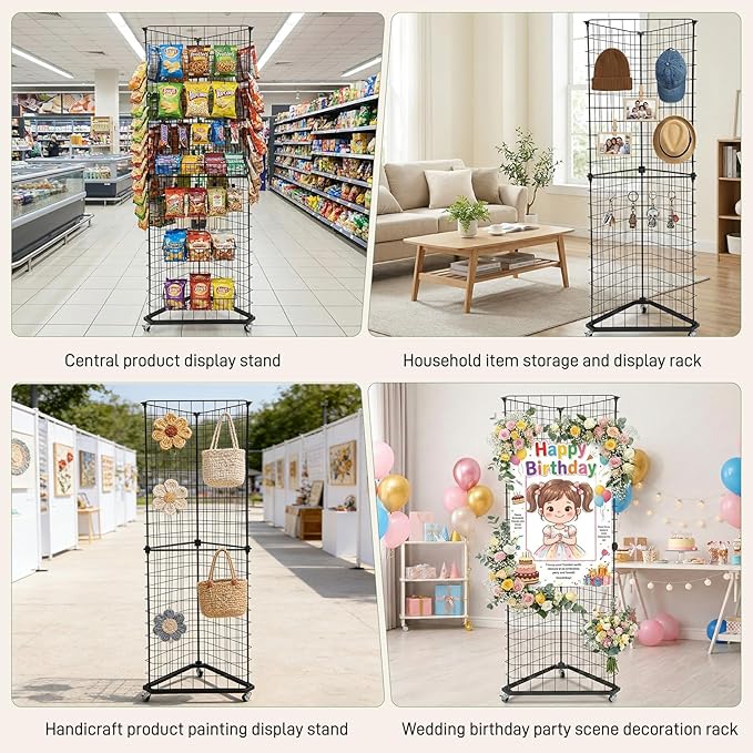 Brobear Triangular Gridwall Panel Display Stand