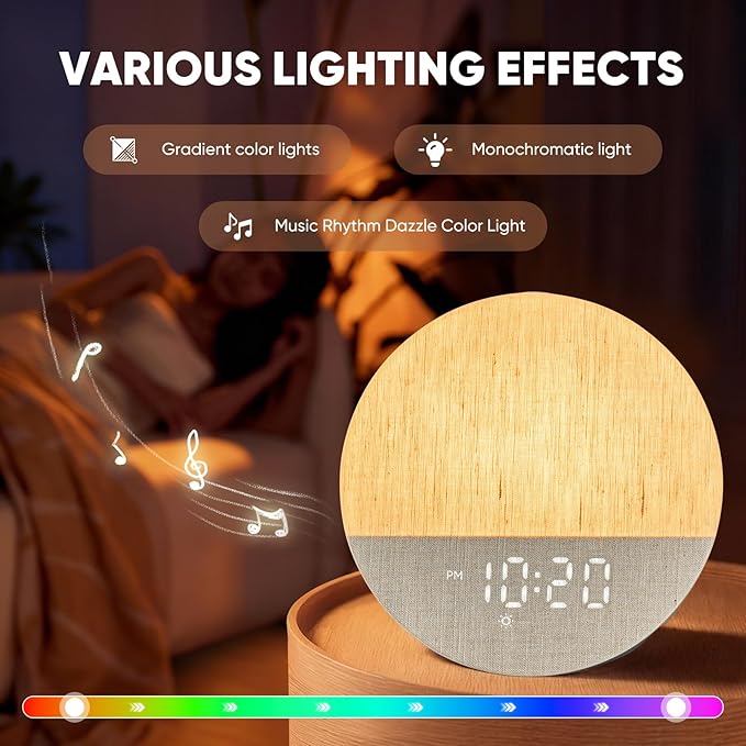Stillstorm Sunrise Alarm Clock, Sound Machine, Fabric Dimmable Night Light