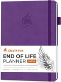 Clever Fox Large End of Life Planner – Guided Final Arrangements Organizer Notebook for Instructions, Beneficiary Info, Will Preparation, Last Wishes & Funeral Planning – 8.5" x 11" (Purple)