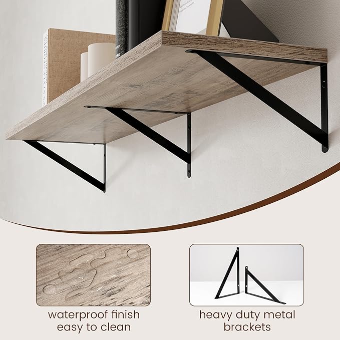 Axeman 12 Inch Deep Floating Shelves