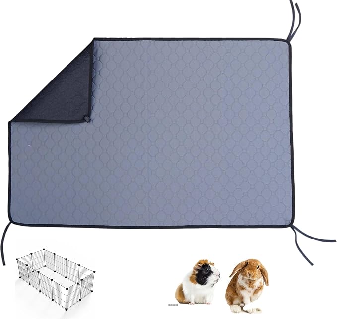 Waterproof Guinea Pig Cage Liners, Reusable Washable Pee Pads for Small Animals, Fast-Absorbing& Anti-Slip Guinea Pig Bedding for Guinea Pigs, Rabbits