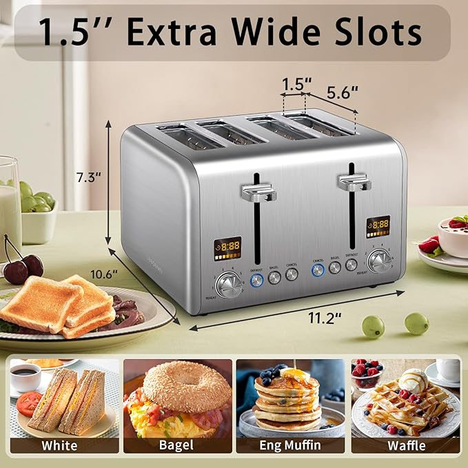 SEEDEEM 4 Slice Stainless Toaster
