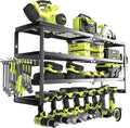 4 Layer Power Tool Organizer Wall Mount, Battery Tools Holder
